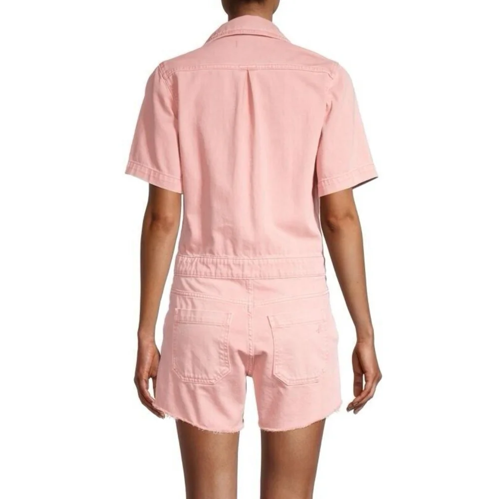 DL1961 Premium Denim Hannah SS‎ Romper Burnt Coral Size M